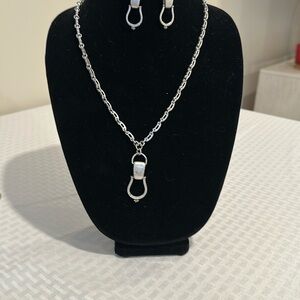 CAbi Silver Infinity Necklace Modern Minimalist Jewelry